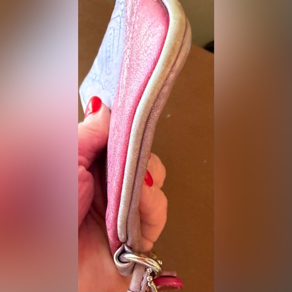 Coach Heart Design Pink and Purple Poppy Wristlet- PRICE FIRM - Picture 6 of 15
